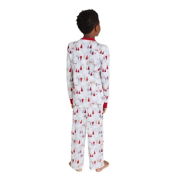 NEW! Eddie Bauer Youth 3 piece PJ Set, LS Top, Pant and Robe, Polar Bear Unisex - Picture 7 of 16